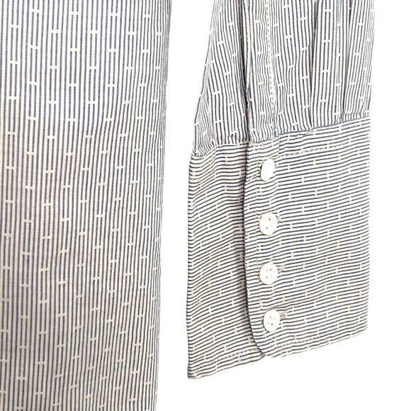 J. CREW Women's XS Extra Small Blouse Top Tuxedo Tunic Cream Ivory Off White - Picture 4 of 9